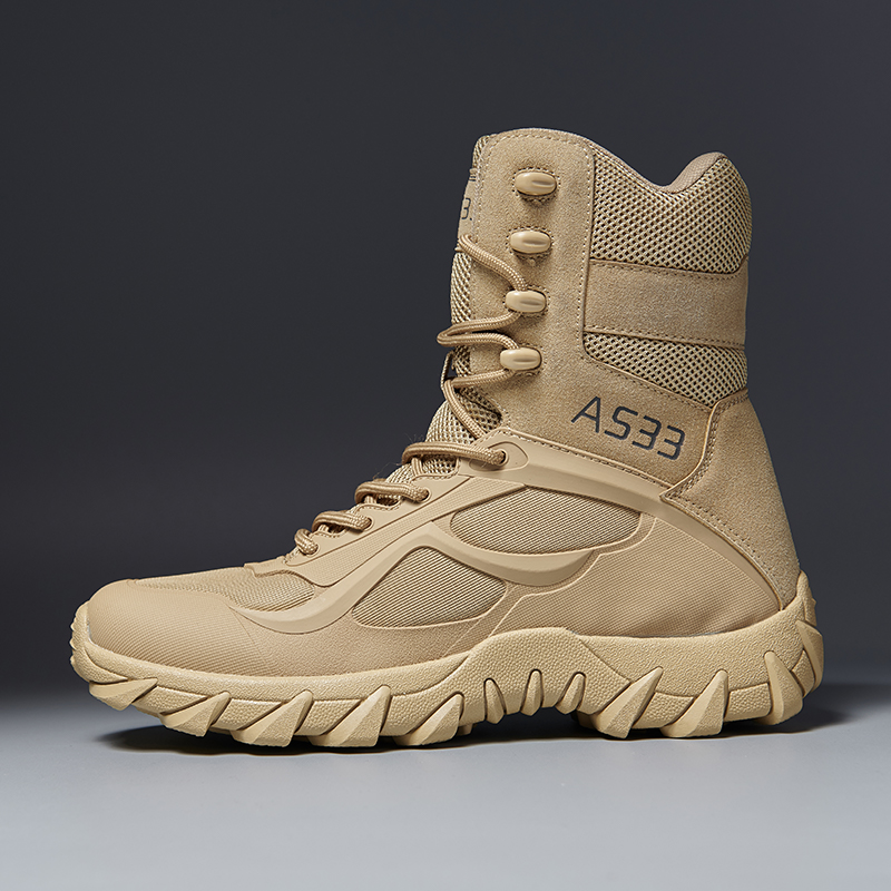 Scarpe tattiche da uomo, antiscivolo, di marca militare, per caccia, escursionismo, alta qualità, per deserto, moto, unisex, scarpe da arrampicata militari