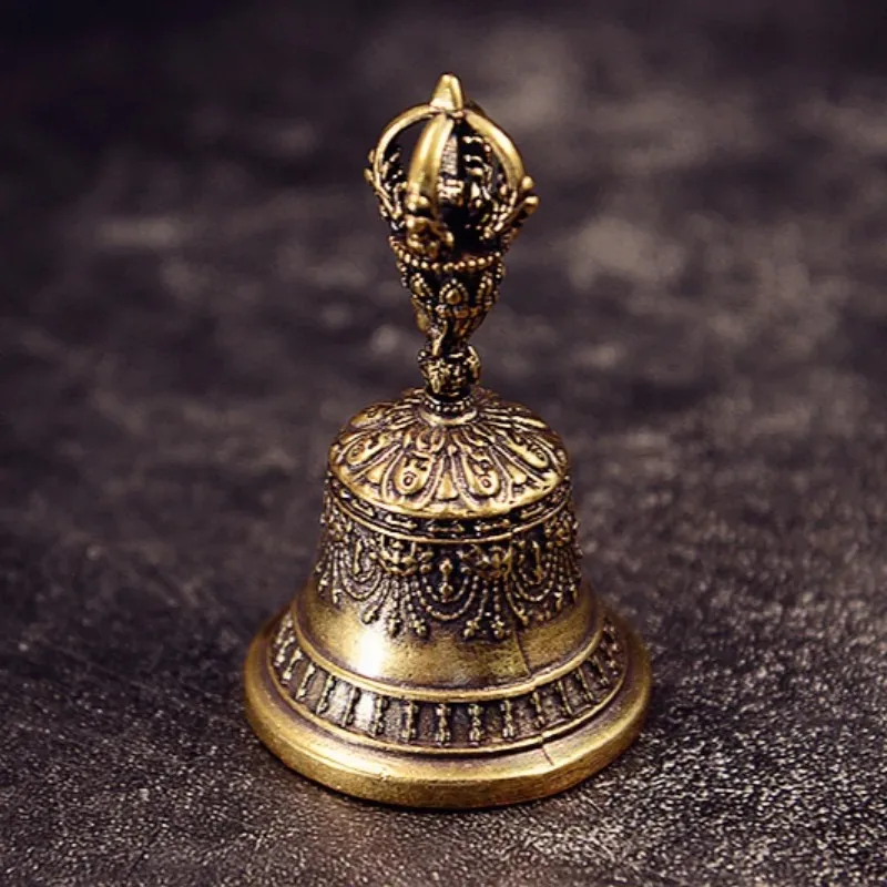 Campana de bronce navideña, regalo creativo, accesorios de decoración del hogar, artesanía de latón, campana de gota fundida, llave, botón de coche, campana de viento