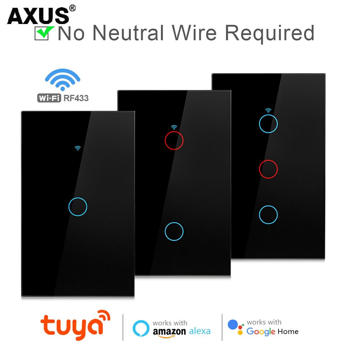 Inteligentny włącznik światła WiFi Tuya US 120 Typ Bezprzewodowy Panel Dotykowy Ścienny 1/2/3/4 Gang Obsługa Alexa Google Home Smart Life