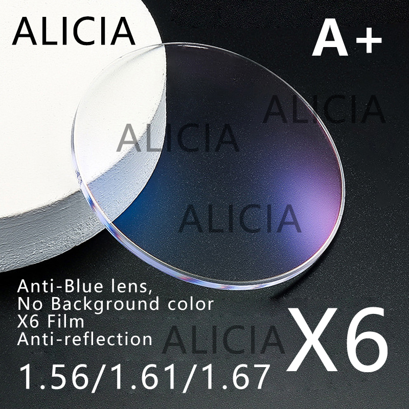 HD lensa Anti cahaya biru memblokir Anti reflektor 1.56 1.61 1.67 miopia gmatisma lensa resep optik hiperopia Pria Wanita
