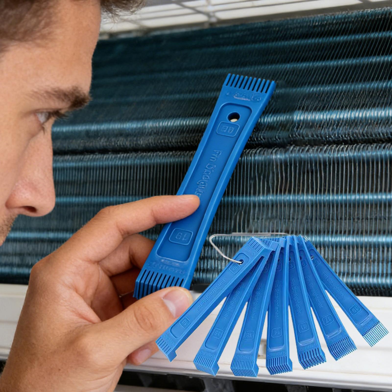 Acessórios de limpeza de aleta de ar condicionado de plástico, escova de aleta de radiador condensador para sistema de resfriamento automático, kits de pente de aleta, ferramentas de reparo