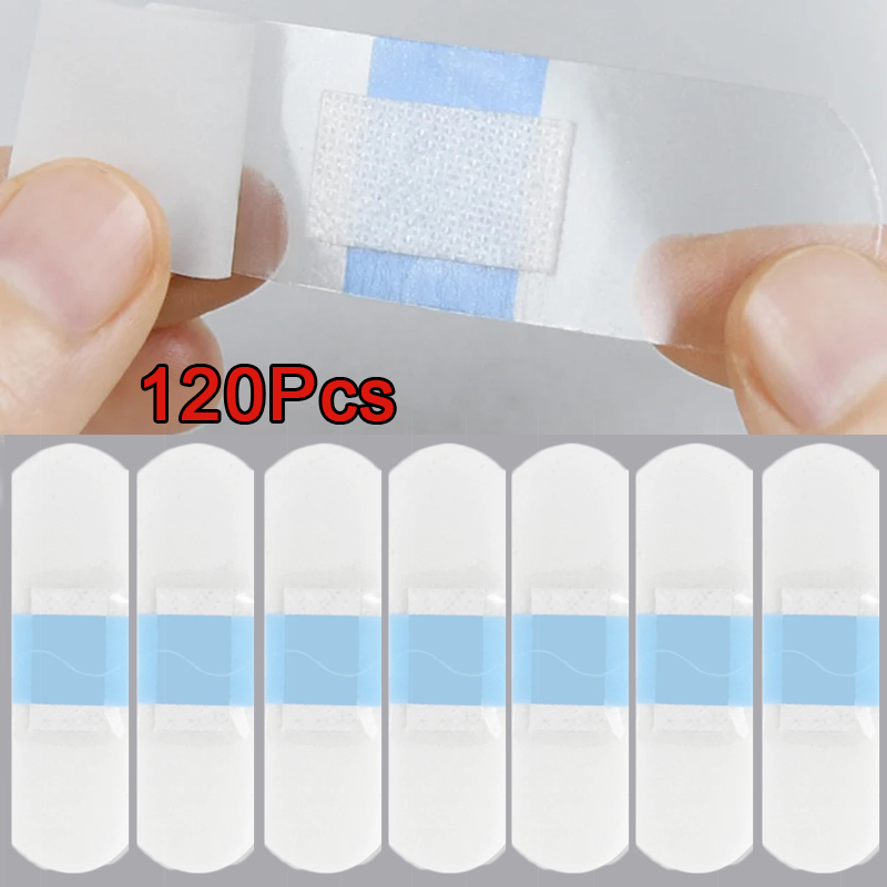 พลาสเตอร์กันน้ำ 120 ชิ้น โปร่งใส มองไม่เห็น หยุดเลือด ระบายอากาศได้ ป้องกันการเสียดสี