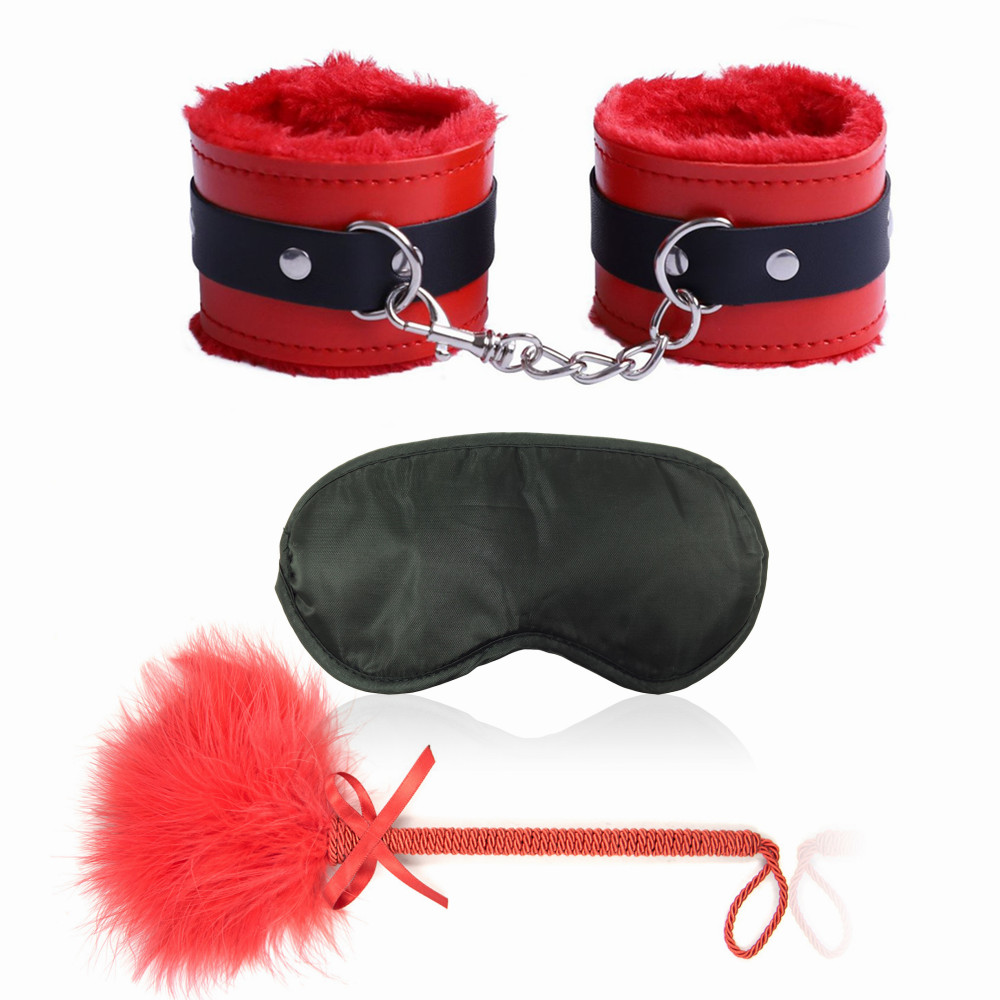 Aksesori Seksi Eksotis Kit Masker Mata Seks Mainan Permainan Perbudakan Bdsm dengan Borgol untuk Pasangan Dewasa Penutup Mata Seks Menggoda