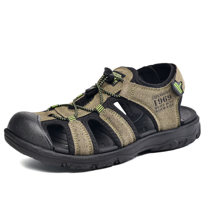 Nuevas sandalias clásicas para hombre, sandalias de gamuza transpirables a la moda para verano, sandalias ligeras informales para exteriores para hombre, sandalias planas para playa para hombre 45 46