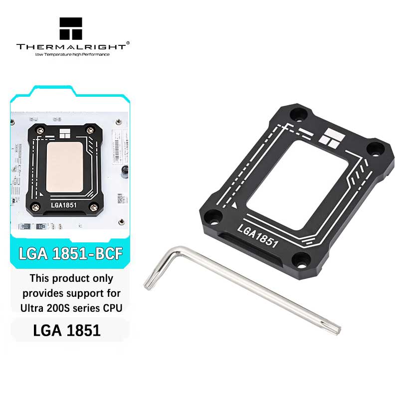 Thermalright LGA1851-BCF NEGRO CPU corrección de curvatura fija 1851 hebilla soporte antiflexión placa de presión para Intel LGA1851