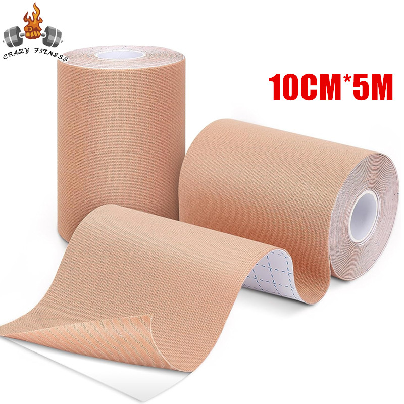 Cinta deportiva de kinesiología de 10cm x 5m, cintas de algodón elásticas impermeables para soporte muscular, cuidado de recuperación, fisioterapia de 4 pulgadas x 16,5 pies