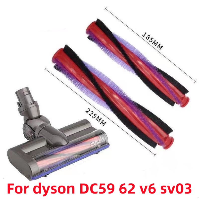 Suitable For Dyson V6 DC58 DC62 Vacuum Cleaner Accessories Built-in Roller Brush 185mm/225mm Head