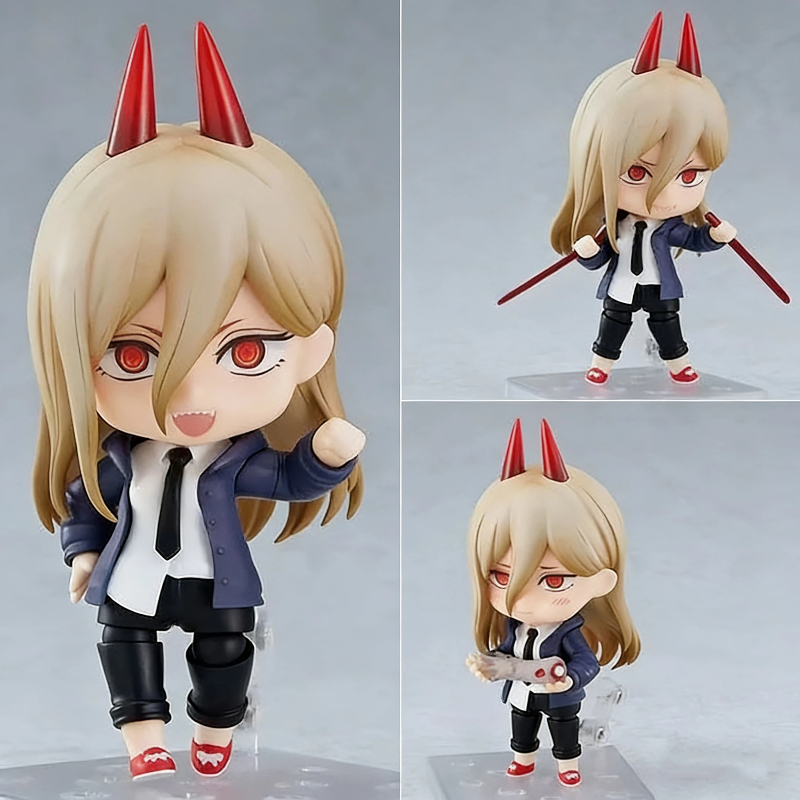 Figurka akcji Chainsaw Man Power w wersji Q, 10 cm, Nendoroid, wymienne twarze, figurka anime, model z PVC, zabawka z podstawką, dekoracja, prezent