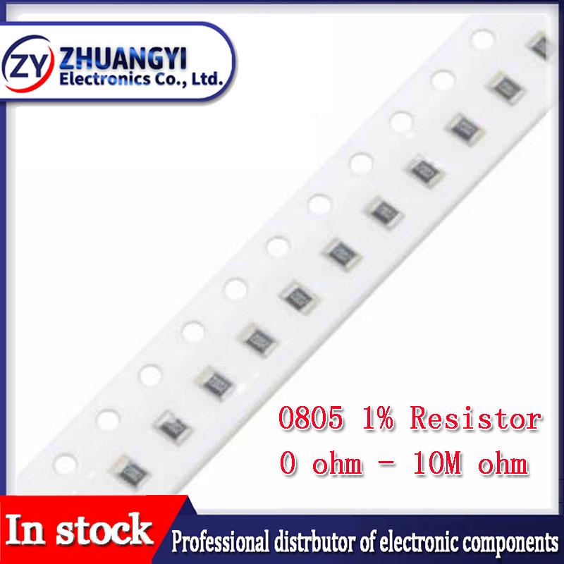 100 шт. 1% 0805 SMD резистор 0R ~ 10M 1/8W 0 0,1 1 10 100 150 220 330 Ом 1K 2,2K 4,7K 10K 100K 1R 10R 100R 150R 220R 330R 1M 10M
