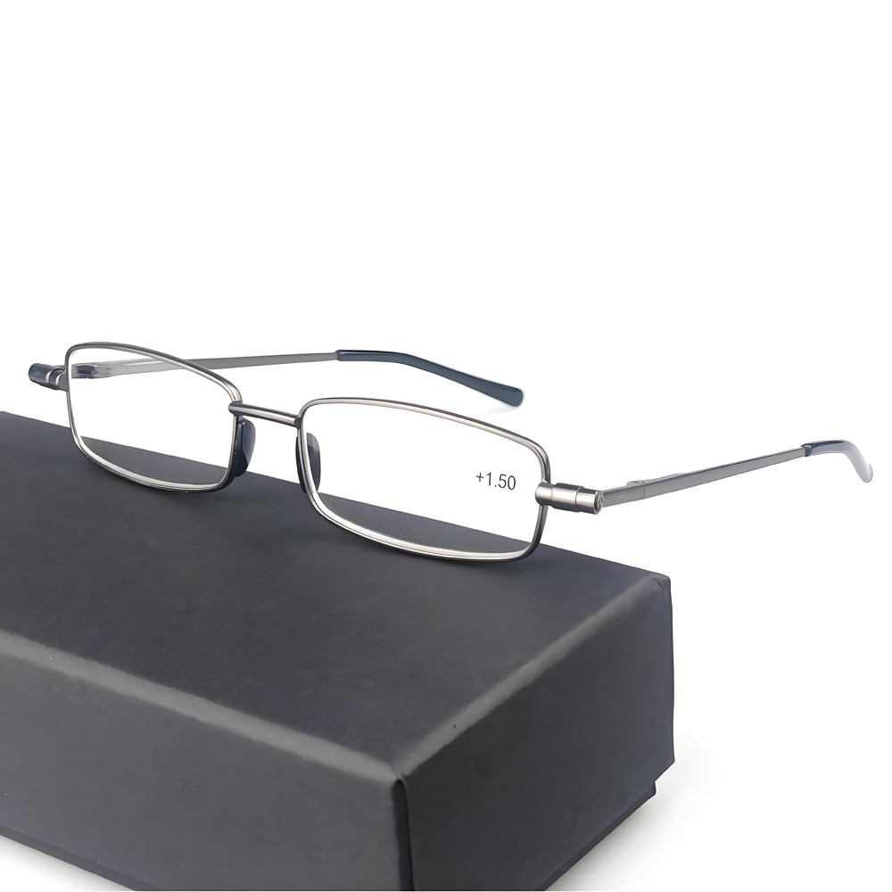 Lesebrille für Herren, Schleudern, Lupen, progressive Damen, faltbar, Vollrand-Rahmenbrille, Presbyopie