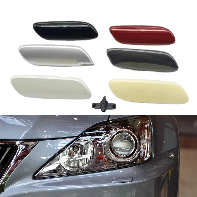 Cafoucs faro cabeza lámpara lavadora boquilla acuarador tapa de cubierta para LEXUS IS250 IS300 IS350 2006 2007 2008