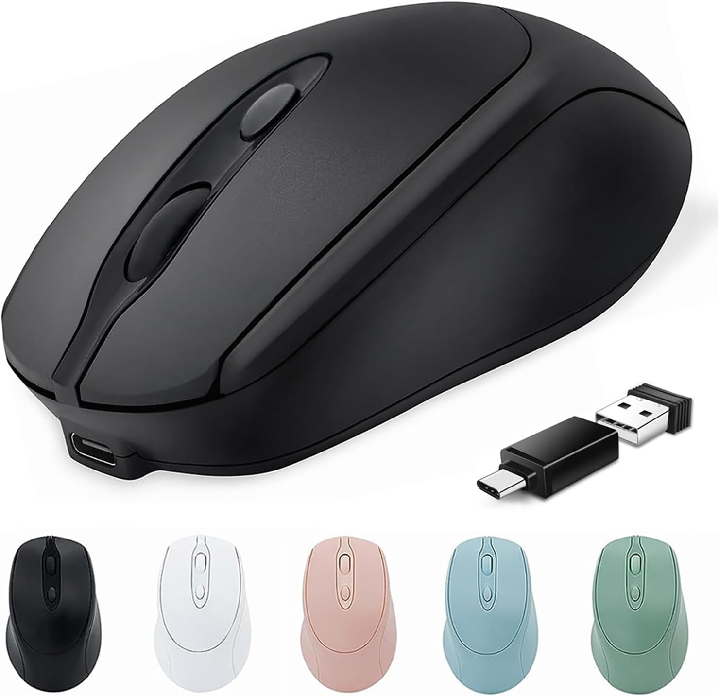 Souris sans fil Rechargeable 2.4G, Compatible Bluetooth, USB, silencieuse, pour Gamer, PC, ordinateur portable, Macbook, tablette