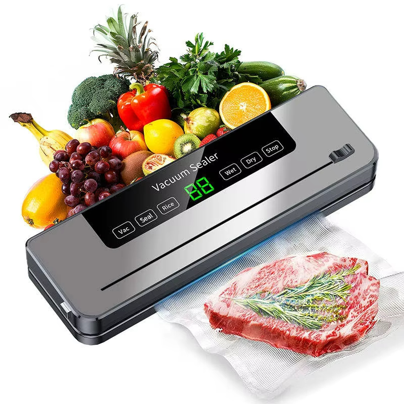 Máquina selladora al vacío de cocina casera profesional de alta calidad fácil de usar con cortador gran oferta para fuente de alimentación de batería RV doméstica