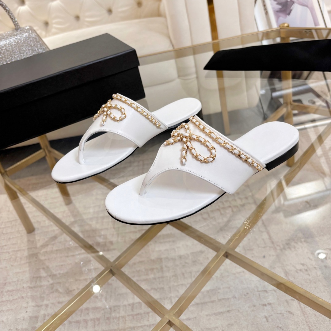 Luxury Brand Women's Flip-flops Casual Sandals Premium Outdoor Sandals Indoor Slippers Beach Footwear Genuine Leather Upper