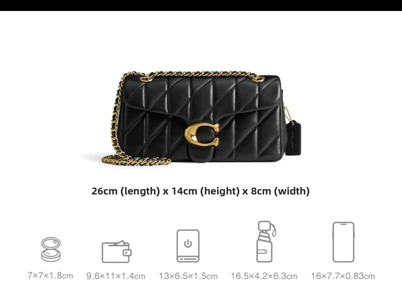 2026 KOU JIA Sac à chaîne en motif diamant de haute qualité, sac messenger à bandoulière unique, petit sac carré