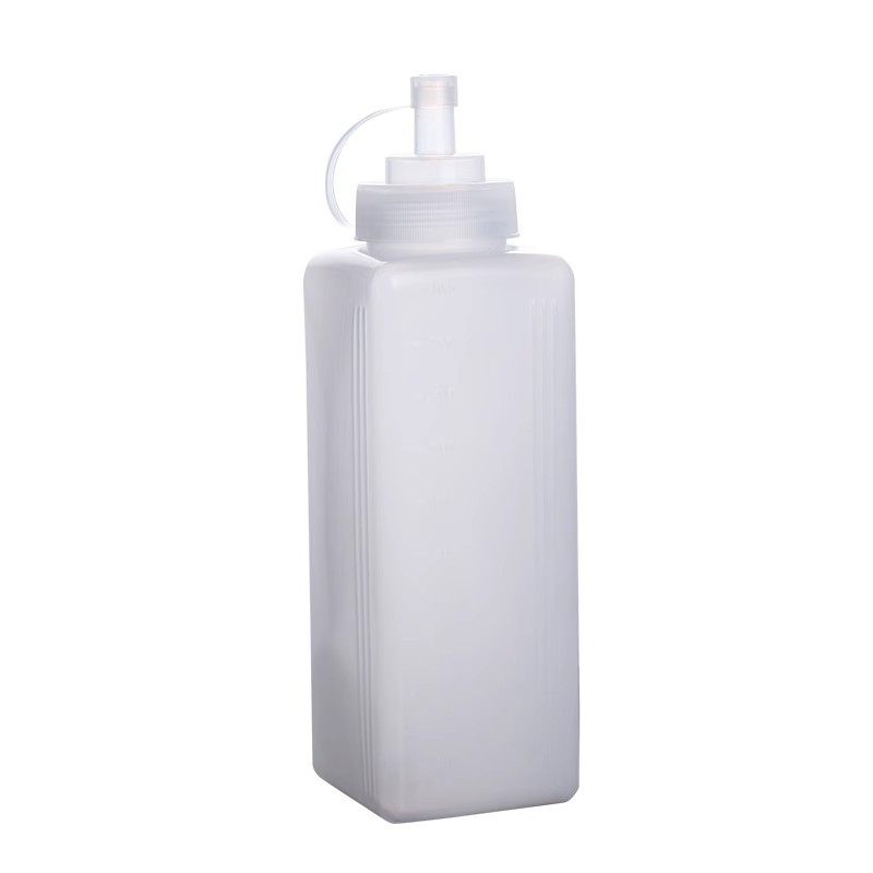 Plastic Squeeze Sauce Bottle Large Caliber, for Jam Salad Dressing Vinegar Ketchup Gravy Kitchen Condiment Dispenser Tool