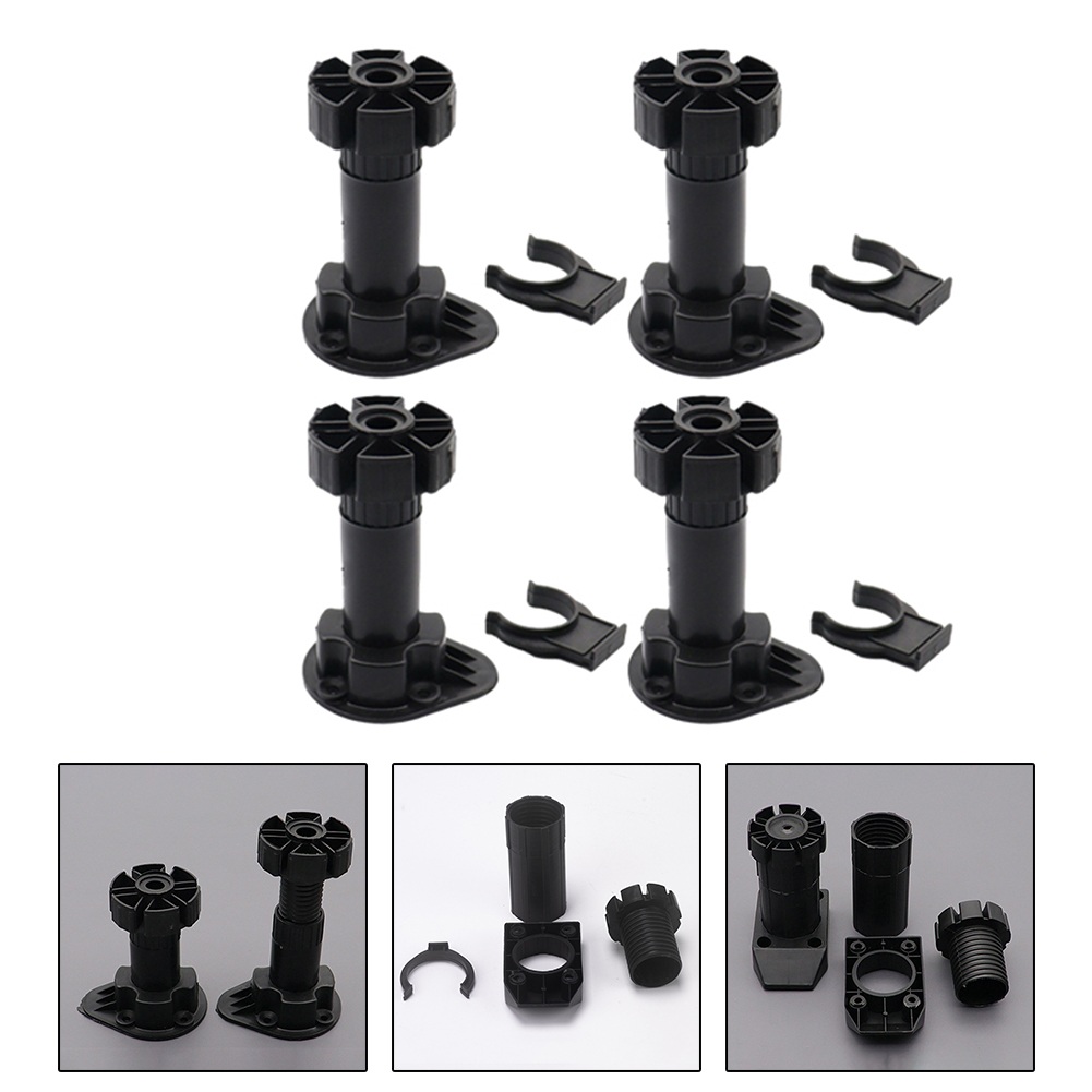 Soporte ajustable para pies de muebles, 80mm, 100mm, 120mm, para mesa de gabinete, sofá, soporte de carga inferior, acceso de Hardware, 4 Uds.