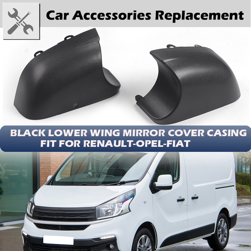 Copertura Nera per Specchietto Retrovisore Laterale Inferiore Rhyming per Renault Trafic/Vauxhall Vivaro/Fiat Talento/Nissan Primastar 2014-2018