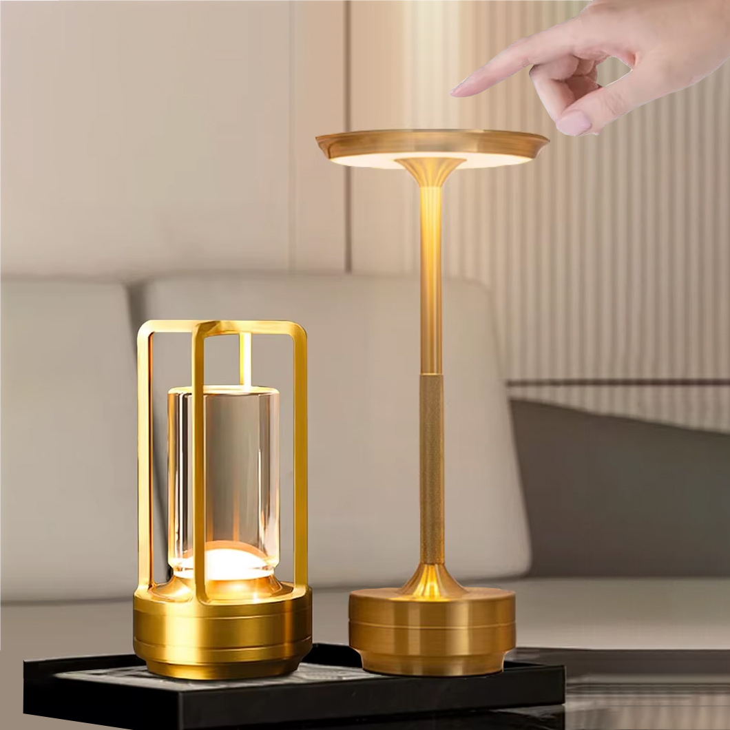 Oplaadbare draadloze tafellamp LED Touch Sensor Desktop Nachtlampje Leeslamp voor Restaurant Hotel Bar Slaapkamer Decor Licht