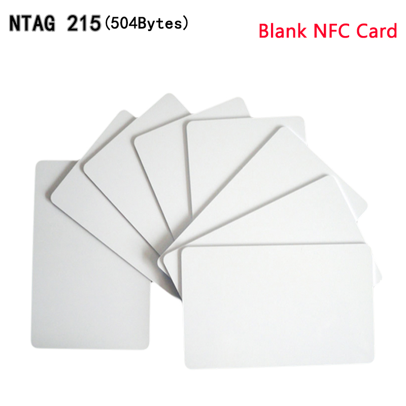 10/50 Uds tarjetas NFC NT/AG 215 tarjeta en blanco Tagmo programable 13,56 MHz impermeable RFID 215 504Bytes tarjeta de visita NFC ﻿