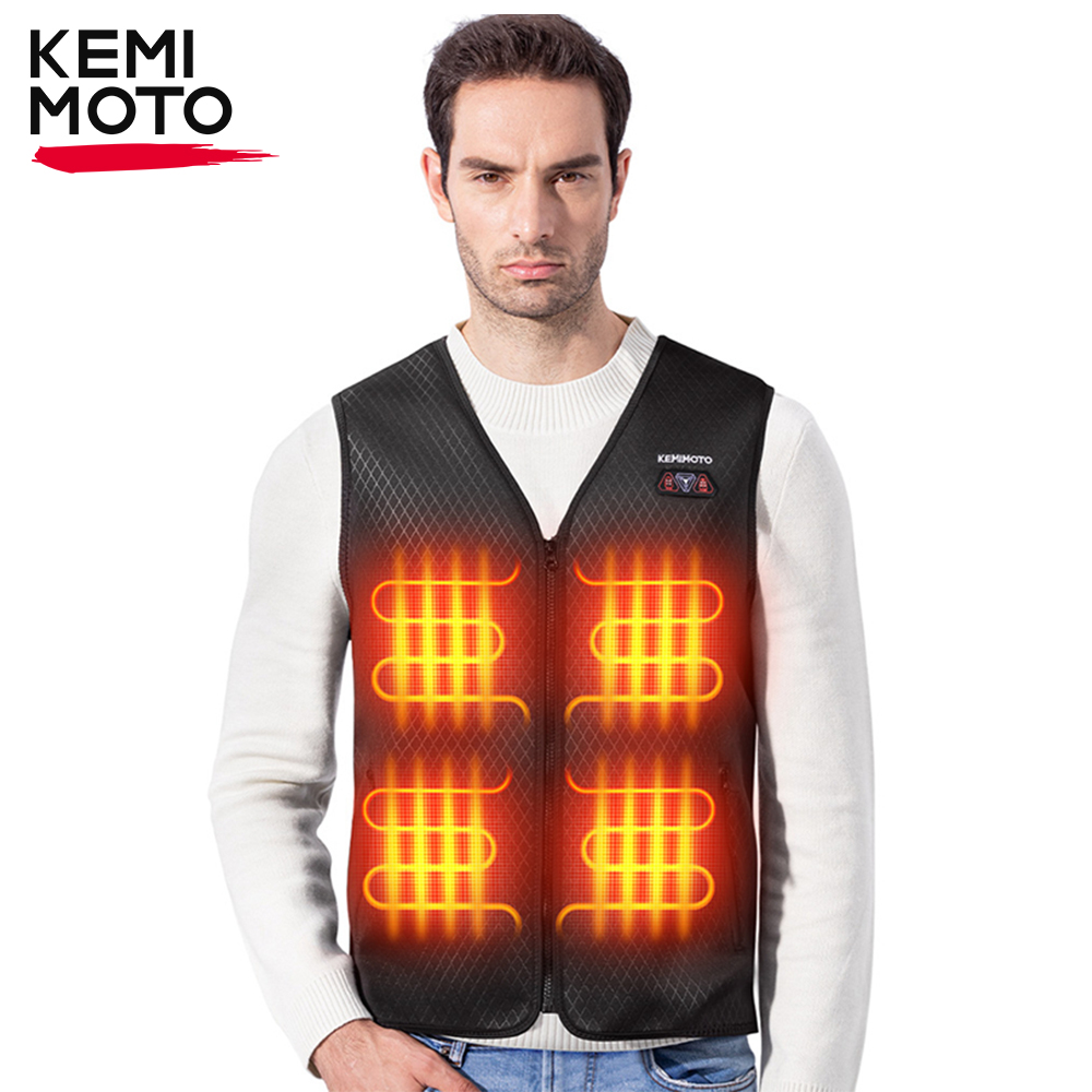 Kemimoto-男性と女性のための加熱ベスト,オートバイのジャケット,電気USB,スマート加熱,スキー,釣り,屋外,暖かい,冬