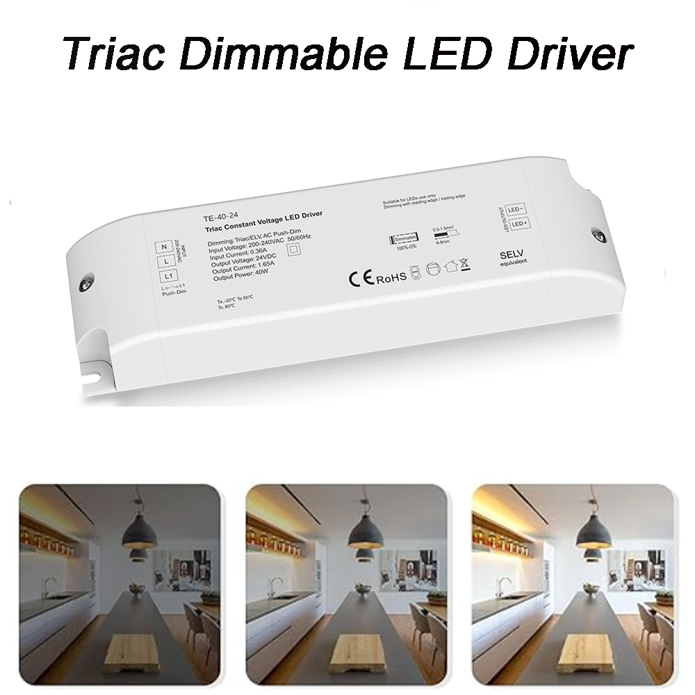 40W 75W Triac Dimmen Konstantspannung LED-Treiber 12V 24V Dimmbares Netzteil PWM Digitales Dimmen für Innen-LED-Beleuchtung