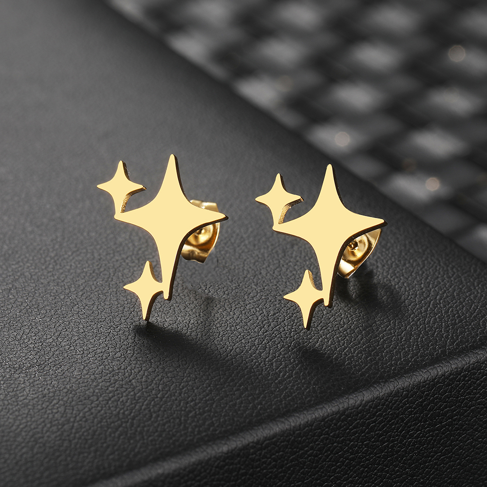 Stainless Steel Earrings 2022 Trend New Fashion Round Stitching Large Hollow Heart Stud Earrings For Women Jewelry Party Gifts