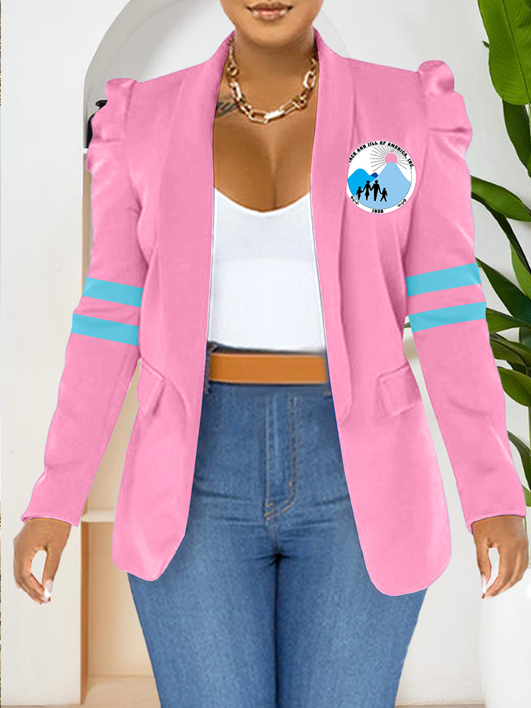 Blazer imprimé à manches bouffantes, Jack et Jill of America