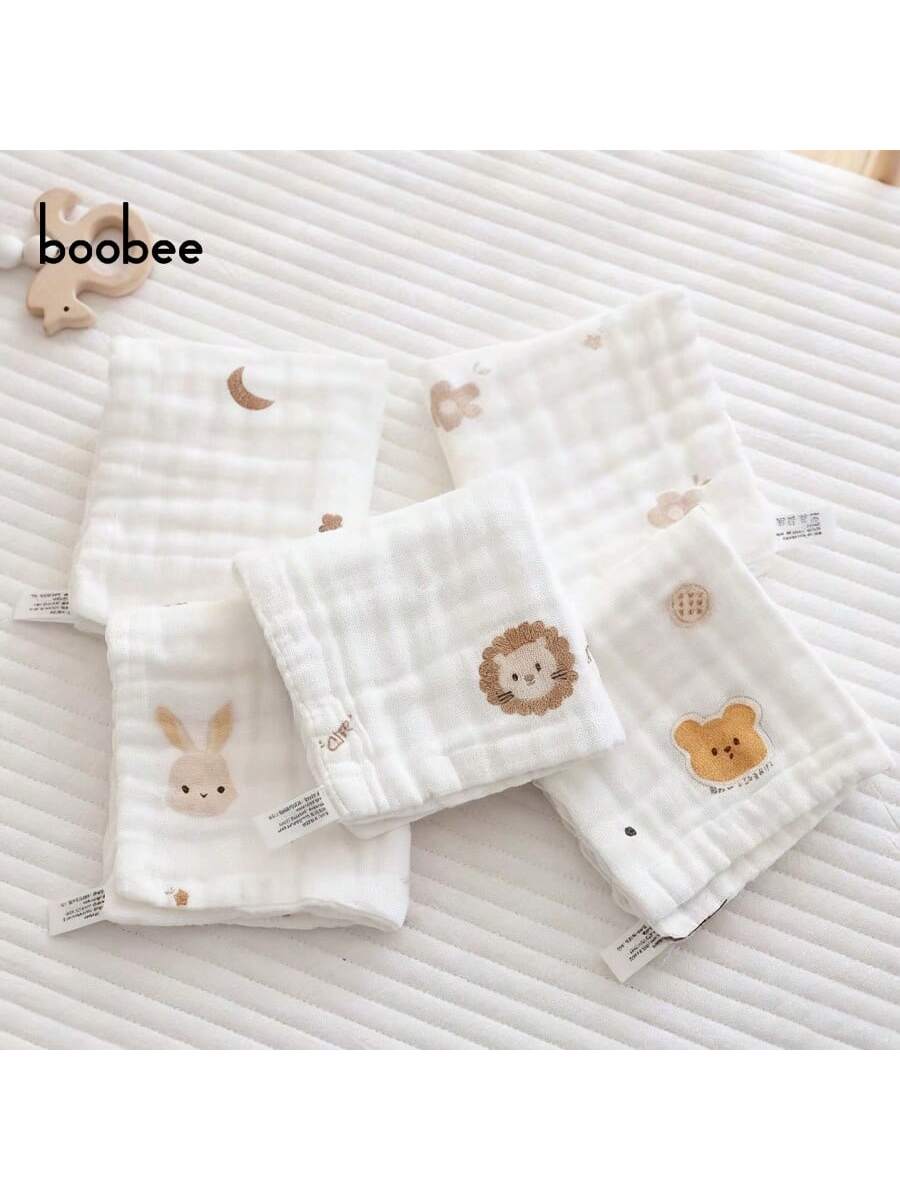 Toalhas de saliva para bebês, 5 peças, toalhas quadradas pequenas ultramacias e confortáveis para recém-nascidos, toalhas faciais especiais para bebês – multiuso, adequadas para a pele e suaves – altamente absorventes, laváveis e não desbotam, presente pe