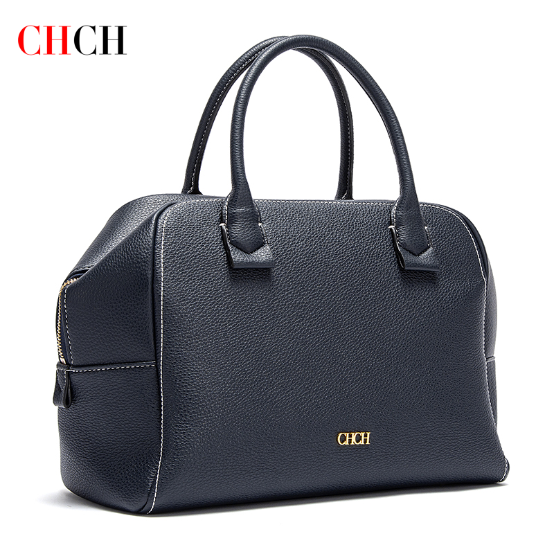 CHCH Borsa a tracolla da donna Borsa a cuscino autunnale di grande capacità Borsa da viaggio con tracolla larga con cerniera blu nascosta