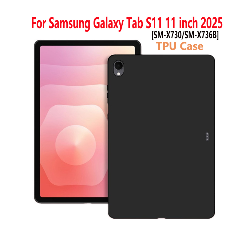 Etui ochronne na tablet Samsung Galaxy Tab S11 11 cali 2025 SM-X730/SM-X736B 5G 11 cali z silikonowym, miękkim TPU, z poduszką powietrzną, pokrowiec na tablet, Funda