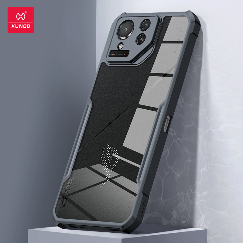 Custodia Xundd per ASUS ROG Phone 9 Pro ROG Phone 8 7 Pro, Cover Trasparente Antiurto con Airbag in TPU+Lente in Acrilico per Protezione Posteriore