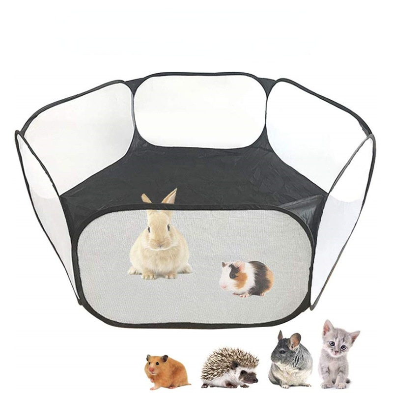 Jaula portátil para perros y gatos, parque infantil, valla plegable para hámster, erizo, animales pequeños, transpirable, cachorro, gato, conejo, conejillo de indias
