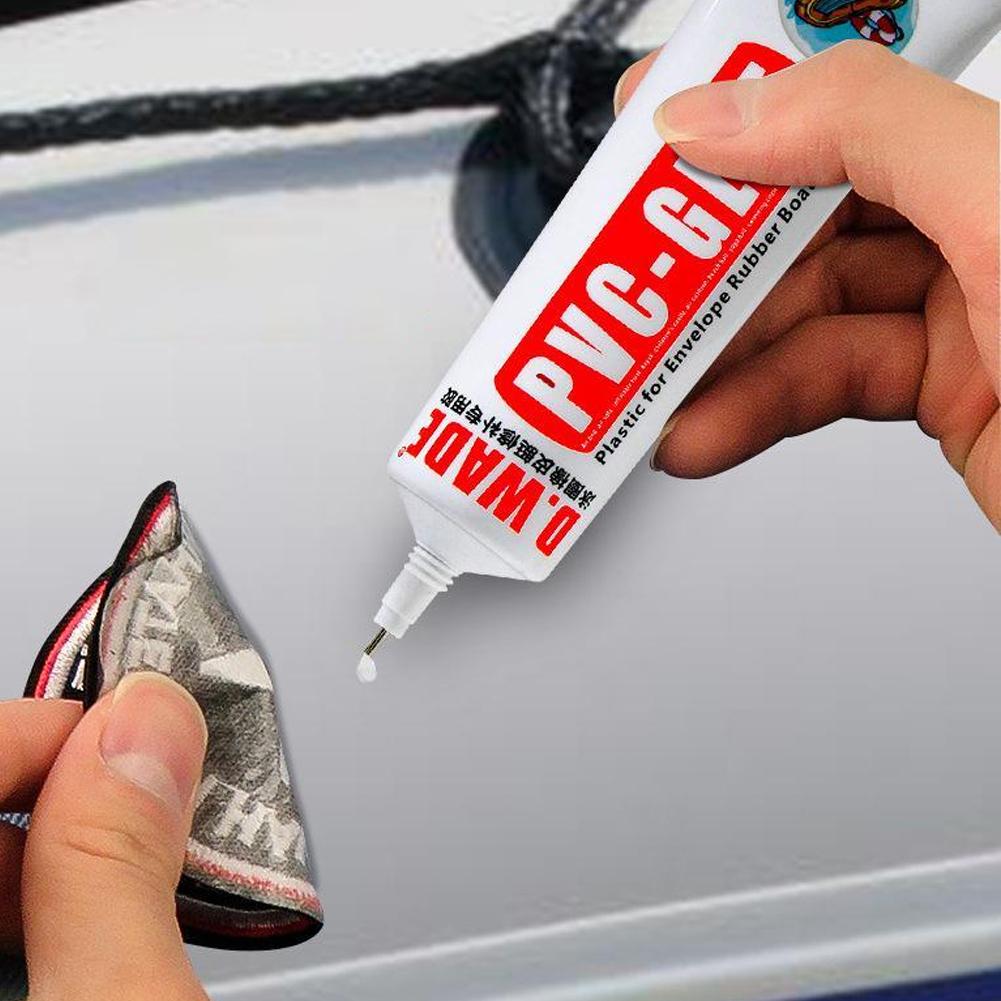 Cola adesiva para reparo de barco inflável, 60ml, pvc, tubos de cola para reparo de barco inflável, placa de remo, caiaque, cola para reparo de tubo