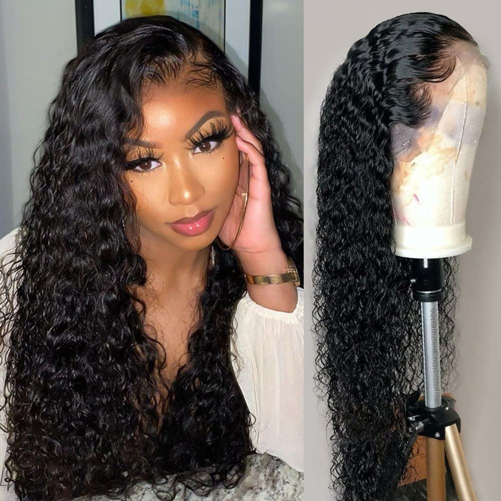 Парик из натуральных волос Jarin Hair Kinky Curly, 13x4, с прозрачной кружевной основой, 180% плотность, кудрявые волны, парик с фронтальной кружевной вставкой 13x6 для женщин