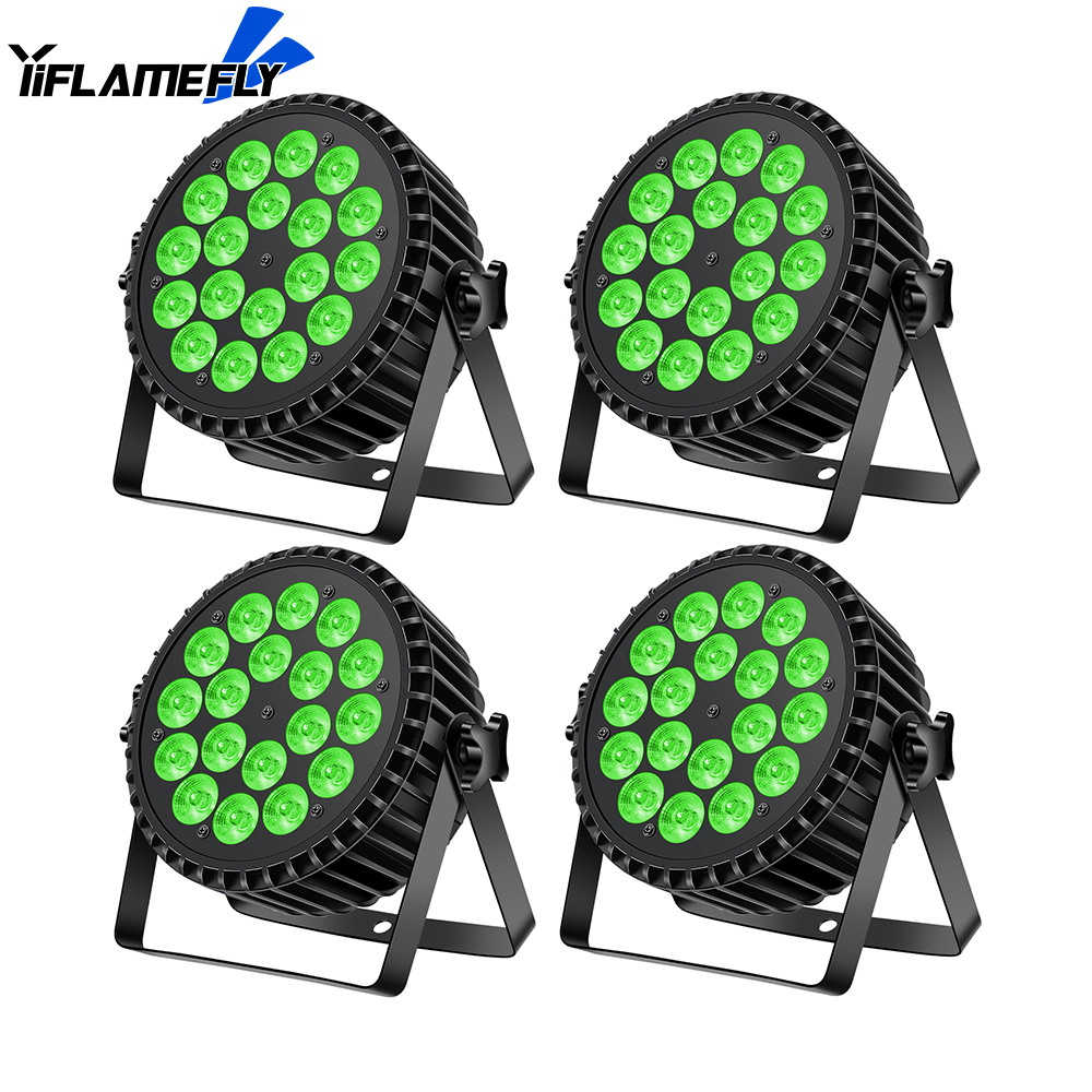 Yiflamefly 18 LED Par lumière 200W LED lumière de scène 4 en 1 RGBW éclairage de scène projecteur Par projecteur avec DMX512 et 8 canaux