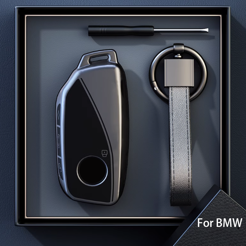 ไทเทเนียมสีเทาสําหรับ BMW I7 X7 G07 LCI IX I20 X1 U11 7 Series G70 G09 XM U06 G81 M3 ฝาครอบรถ Fob กระเป๋าพวงกุญแจอุปกรณ์เสริม