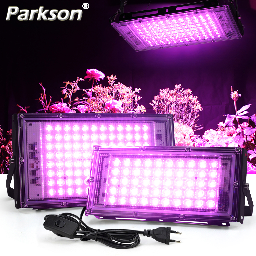 LED à spectre complet élèvent la lumière PhytoLamp pour les plantes tente fleur semis 50W AC 220V gamme lampe projecteur extérieur grandir Phyto boîte