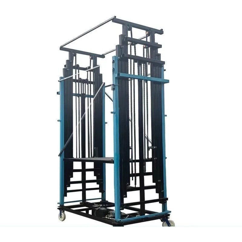 Elevador hidráulico móvil para decoración interior y exterior, plataforma de elevación con control remoto, máquina plegadora de elevación de andamio