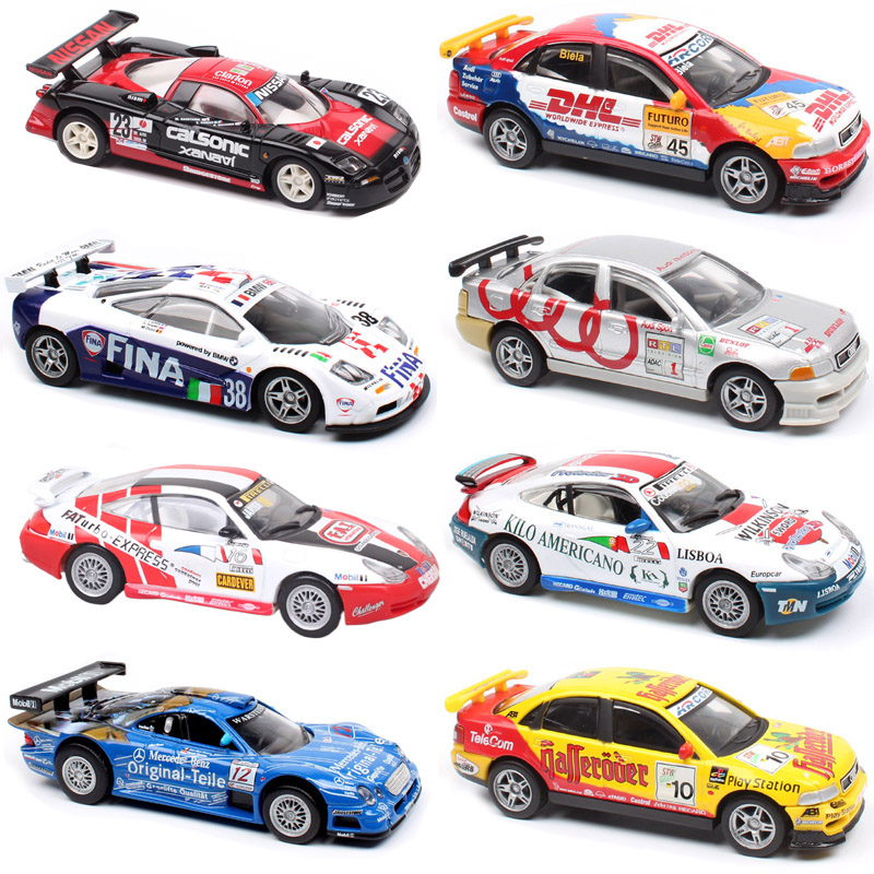 Только автомобиль 1:43, масштаб Highspeed Audi A4 STW Super Touring Nissan RC390 GT1 911 GT3, литая под давлением металлическая модель гоночного автомобиля, игрушка с откатным механизмом