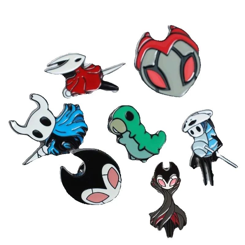 7 pçs oco cavaleiro esmalte broche legal personagem pinos mochilas roupas chapéus lapela emblemas moda jóias acessórios fãs presentes