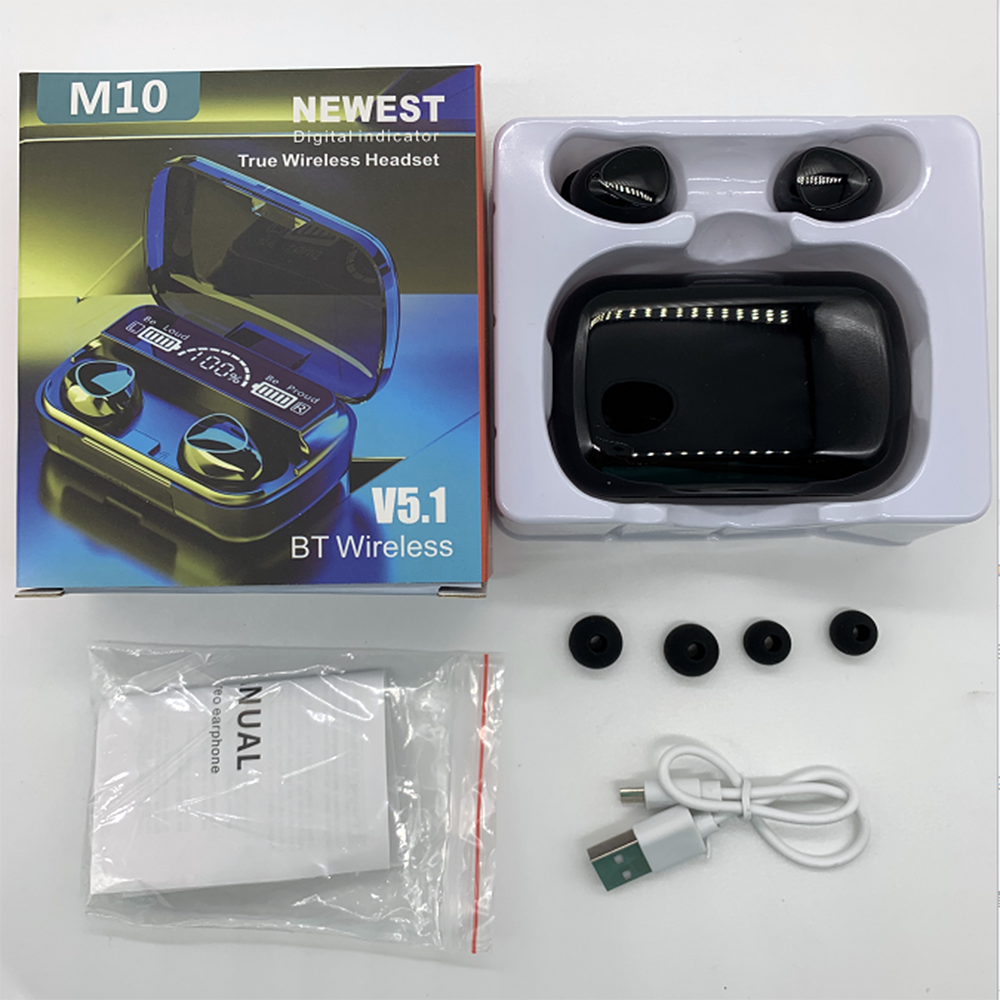 New Arrival M10 Earphone Wireless Headset High Quality Perfect Sound Earbuds Sports Game Music BT Headphone with Power Bank