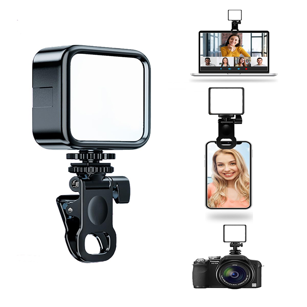 แบบพกพา LED Selfie เติมแสงสําหรับ iPhone Samsung iPad โทรศัพท์มือถือแล็ปท็อปคลิปแหวนแฟลชเติมโคมไฟถ่ายภาพวิดีโอโคมไฟ
