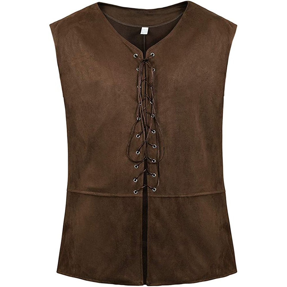Heren piraat vest heren piraat kostuum heren middeleeuwse kostuums volwassen Halloween Renaissance vest