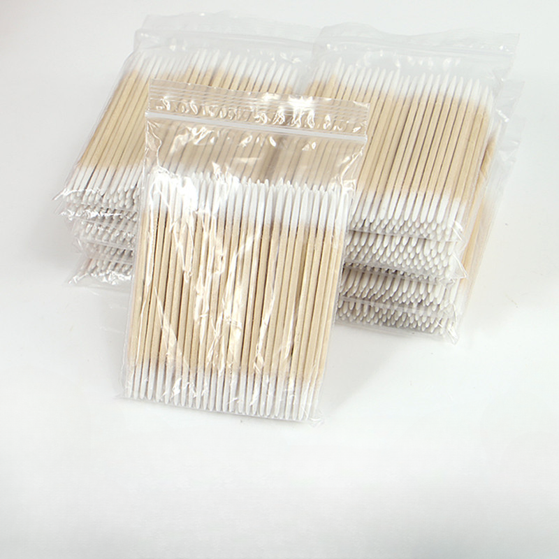 Coton-tige à Double tête pour femmes, 100/300 pièces, pointe de coton-tige de maquillage pour bâtons médicaux en bois, nettoyage du nez et des oreilles, outils de soins de santé