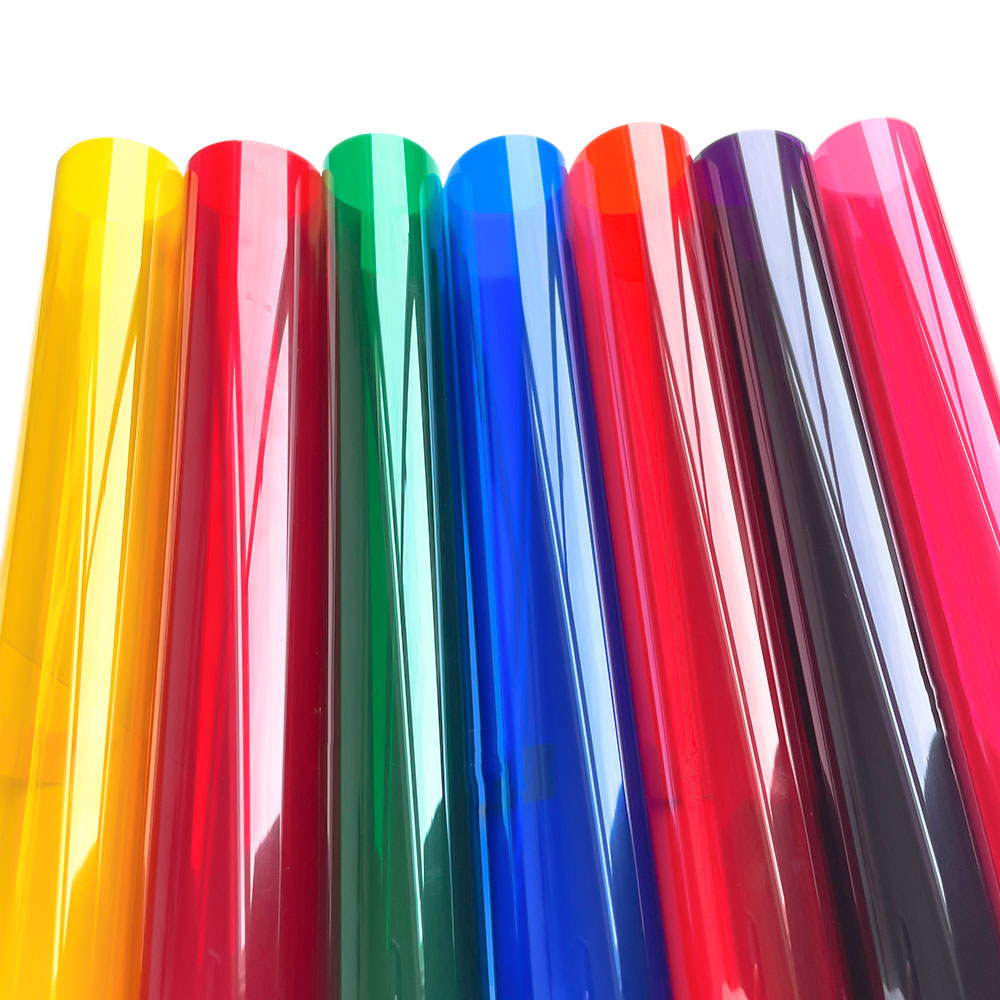 Film décoratif en verre multicolore 7,8"x11,8" en PET, anti-UV, transparent, pour la maison, le bureau, les vitrines de magasin, film teinté - livraison directe