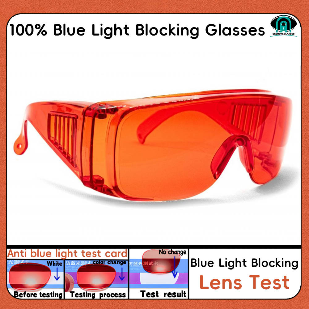 Occhiali con Lenti Rosse Bloccanti il 100% della Luce Blu, Occhiali Bloccanti la Luce Verde, Stile Elegante e Alla Moda, Occhiali da Computer per Uomo