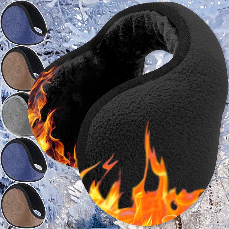 Winter Anti Cold Warm Earmuff Flannel Thick Ear Cover Convenient Antifreeze Plush Ear Muff Outdoor Sports Soft Thermal Earflap