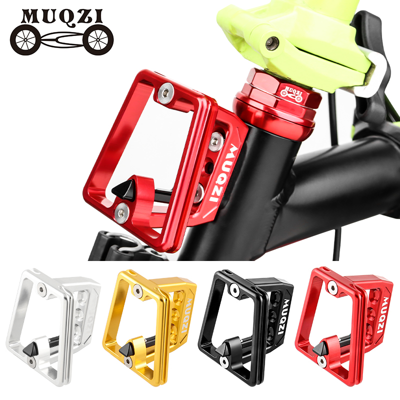 MUQZI Faltrad Vordertasche Trägerblock Tasche Halterung für Brompton Dahon Fahrrad Vorderträger Mount Adapter