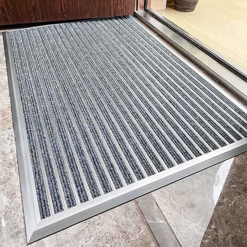 Fußmatte aus Aluminiumlegierung, langlebige und rutschfeste Eingangsmatte, robuste Metallbodenmatte für Zuhause oder Büro, leicht zu reinigen,